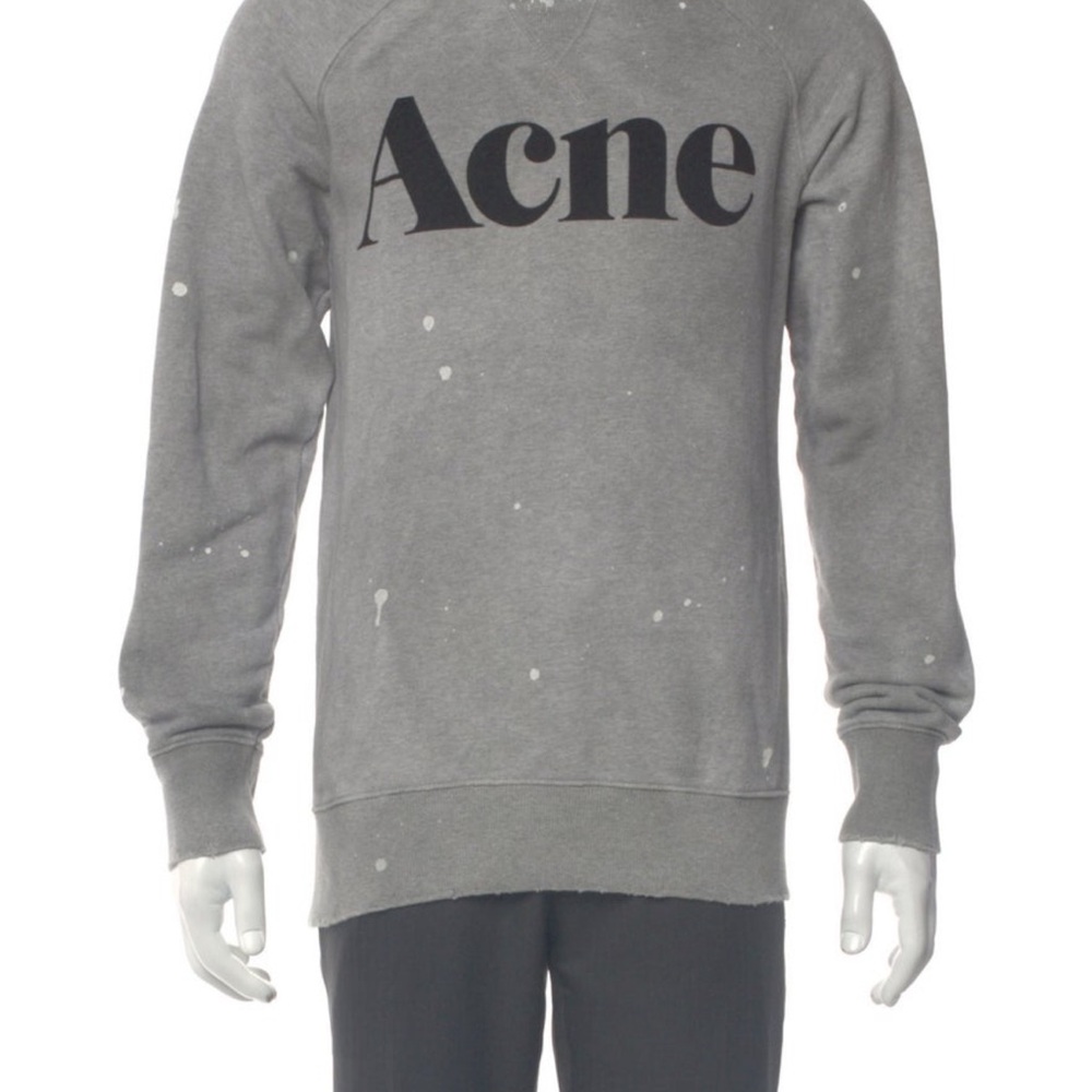 Acne Men's Gray Crewneck Sweater